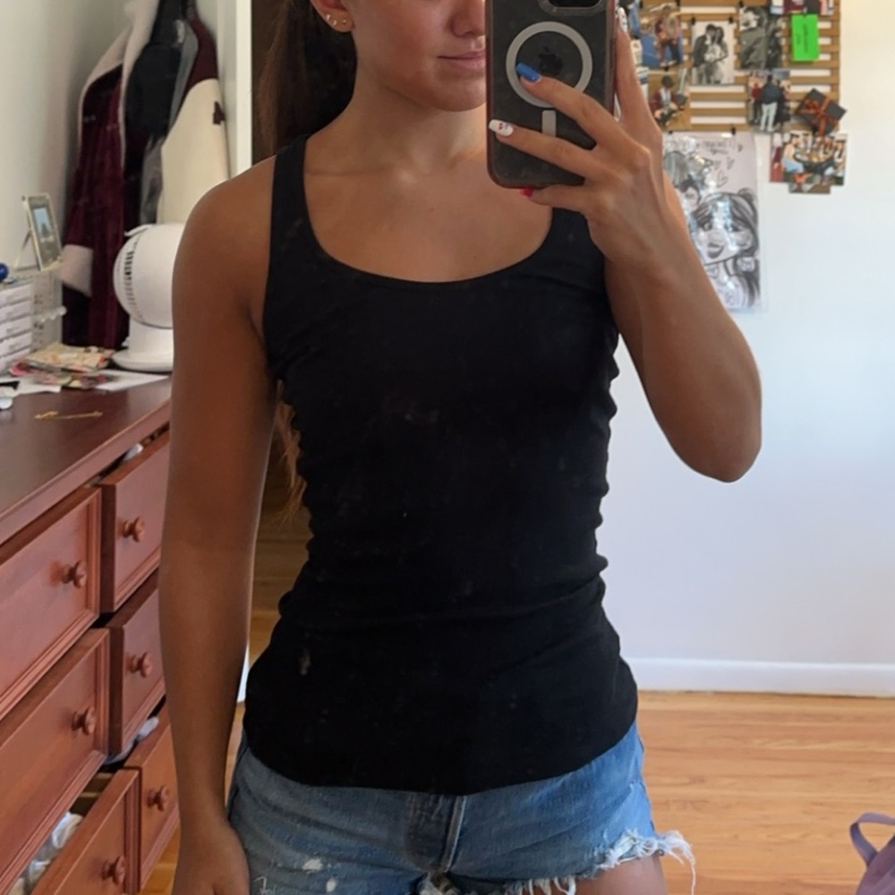 Ambiance: Black Tank Top. Small